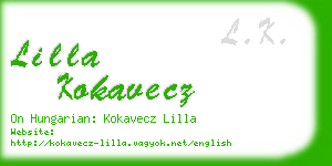 lilla kokavecz business card